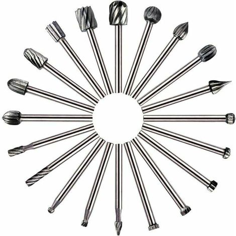 Juego de herramientas rotativas HSS de 20 piezas, fresa para madera, broca para enrutador de madera, para accesorios de carpintería Dremel/DIY, herramienta de grabado rotativa (1/4)