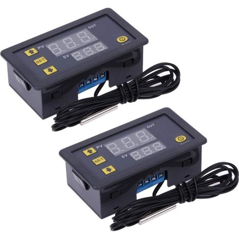 12V 20A W3230 Thermostat Numérique LCD Régulateur de Température Contrôleur avec Alarme Haute Température (2 Pièces) (1/5)