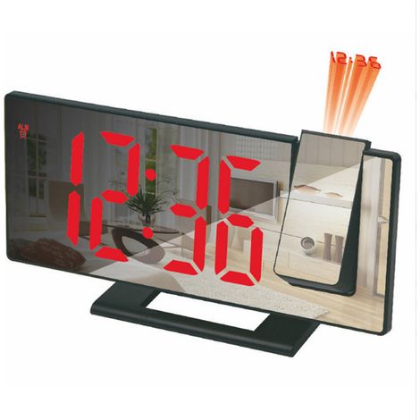 Réveil numérique multifonction à projection LED avec chargement USB (1/5)