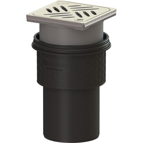 Siphon de sol/plafond Ecoguss DN 100, vertical, grille design