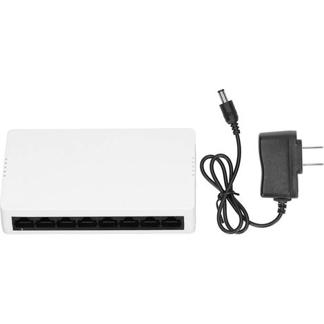 Commutateur réseau Ethernet 8 ports haut débit 100M/s, stable, silencieux, Plug and Play, prise américaine 100-240V (1/5)