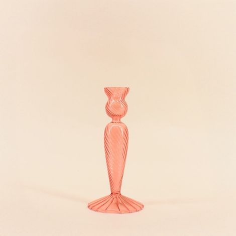 Bougeoir en verre 18cm (1/4)