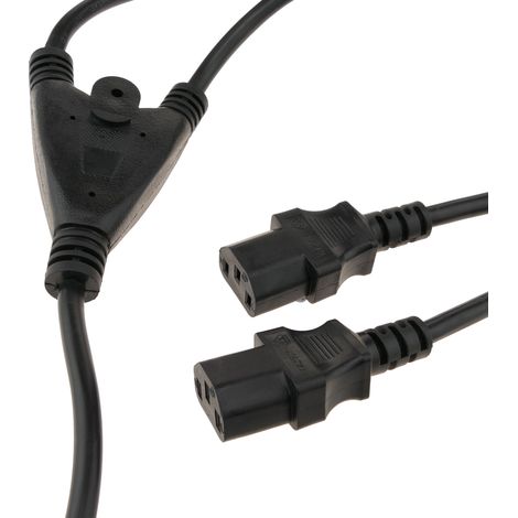 BeMatik - Cable d"alimentation IEC-60320 1,8 m (Schuko-M/2xC13) (1/4)