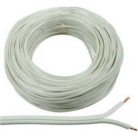100MT CAVO ELETTRICO BIPOLARE BIANCO H03VVH2-F - 2x mmq.0,75 colore bianco