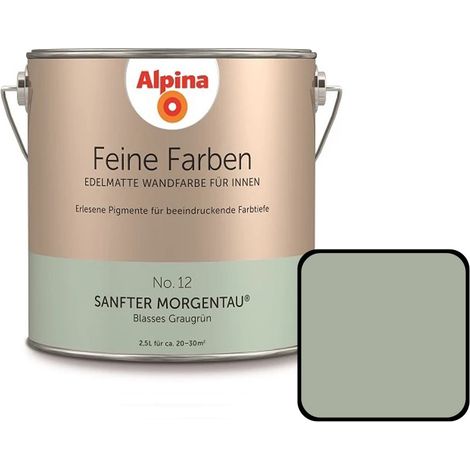 Alpina Feine Farbe No 12 2,5 l Blasses Graugrün Sanfter Morgentau (1/3)
