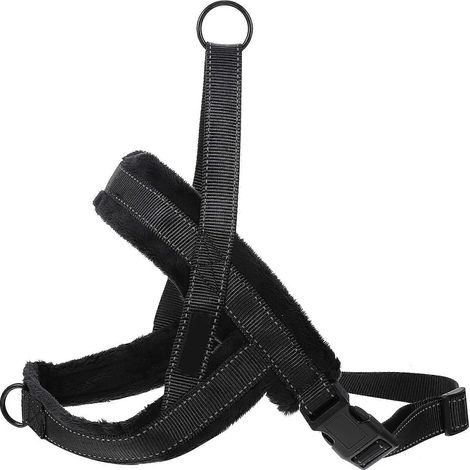 Arnés para perros, chaleco de nailon para paseos cómodos, 1 unidad, color negro. (1/5)
