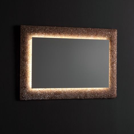 Specchio con cornice in vetro fuso 90x62 (1/4)