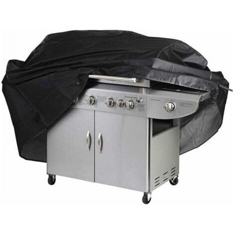 Housse de protection pour barbecue et plancha tissu Oxford noir 210D 145 x 61 x 117 cm (1/5)