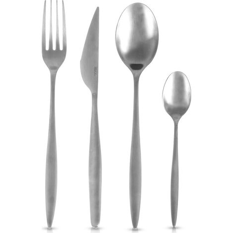 Juego de cubiertos de acero para 6 personas, juego de comedor, 24 piezas. (1/5)