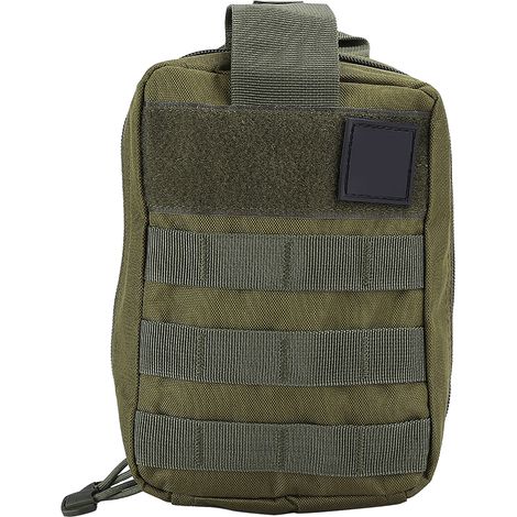 Sac d'urgence portable pour randonnée et escalade avec ceinture de jambe, vert (1/5)