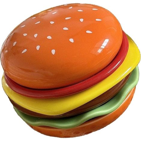Assiettes apéritif hamburger 6 couches empilables, pour sauces, desserts, fours ou service amusant