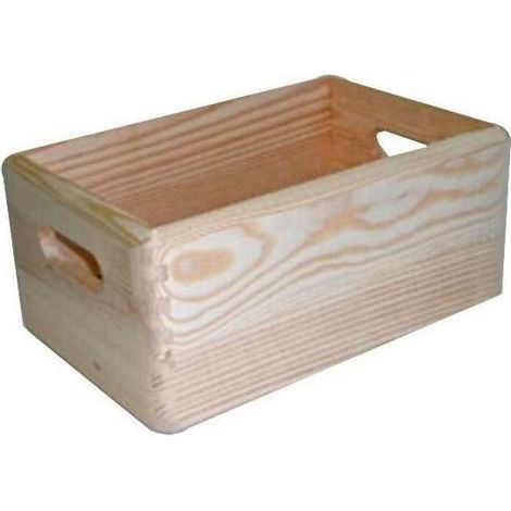 Conteneur Panier en Bois Pratique 30X20 h 14 - Conteneur Panier en Bois Pratique 30X20 h 14