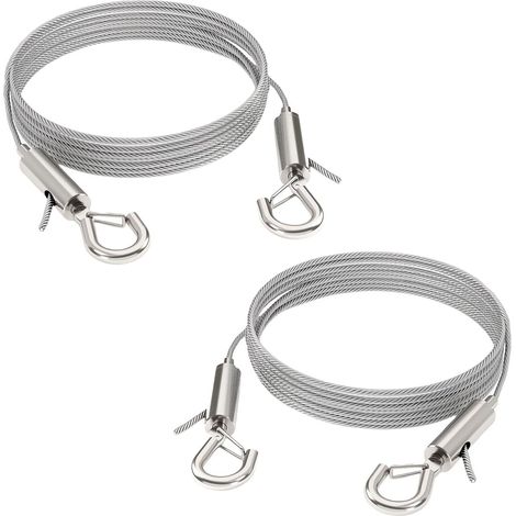 Ensemble de 2 câbles suspension en acier inoxydable pour tableaux, (1/5)