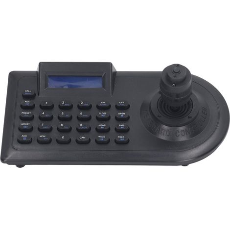 PTZ-Kamera-Tastatur mit 4D-Joystick, PTZ-Kamera-Tastatur mit 4D-Joystick und LCD-Bildschirm, kompatibel mit, unterstützt Standard-Netzwerküberwachung, Joysticks (EU-Stecker) (1/5)