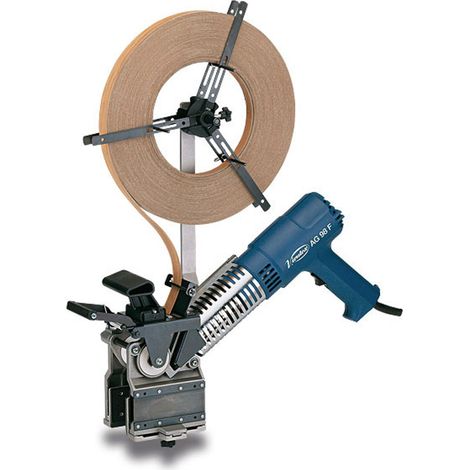 Virutex – Plaqueuse de chant manuelle – Pour chants préencollés PVC, mélamine, bois – Précision avec presseurs réglables – Dévidoir et coupe intégrés