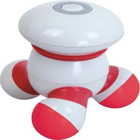 Mini massaggiatore portatile vibrante a LED per testa, collo, schiena, braccia e spalle, antidolorifico, a batteria