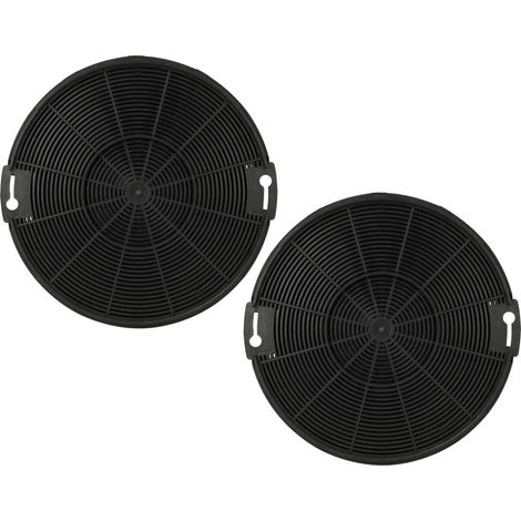 vhbw 2x Filtro a carboni attivi sostituisce Beko 9197059543 per cappe aspiranti - 15 cm