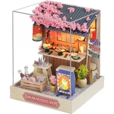Coin lecture - Kit de bricolage pour construire un serre-livres 3D - Sakura Noodles Creanook - 11 x 9 x 11 cm