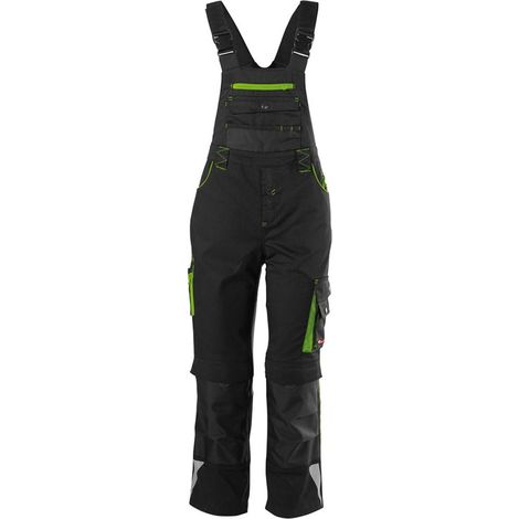 FORTIS Kids Latzhose 24, schw./limegreen,Gr122-128 (1/3)
