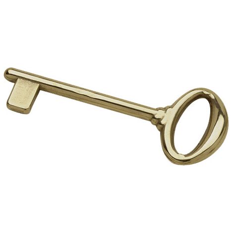 CHIAVE CLASSICA OTTONE LUCIDO PER PORTE- BENINI- 12,0 pz