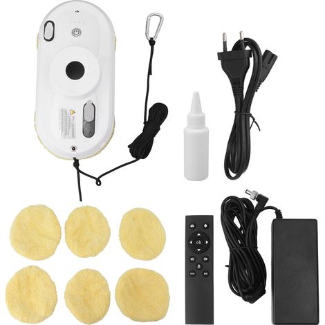 Robot nettoyeur de vitres intelligent, pulvérisation d'eau, Kit de nettoyage de vitres avec télécommande pour application Tuya, prise ue AC 100-240V (1/5)