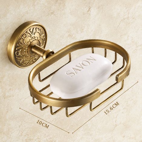 Porte-savon grille Colombie en cuivre massif mural salle de bain avec vis et colle sans perçage 8 kg – Livraison gratuite (1/2)