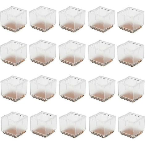Housse de chaise en silicone, coussin pour les pieds, protection pour meubles et tables, pieds de chaise, protection pour pieds de canapé, canapé, bureau, cuisine, etc. (20 pièces/3-3,5 cm²) (1/5)