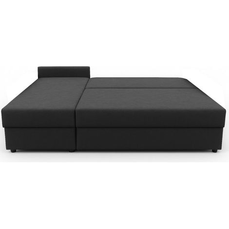 AX LIVING Sofa Klein mit Schlaffunktion Dolceo L Ecksofa Anthrazit 206