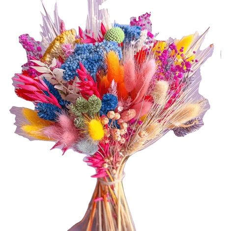 Ramo de flores secas, elegante decoración para el hogar, ideal para bodas, A (1/2)