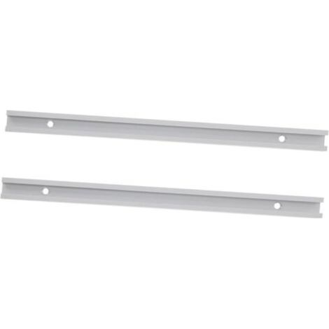 Aluminum T-track for joinery – Set of 2 sturdy profiles with open groove, easy to install for fixings and accessories