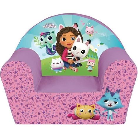 Fauteuil club pour enfant GABBY ET LA MAISON MAGIQUE - Fun House - L.52 x P.33 x H.42 cm - origine France (1/2)