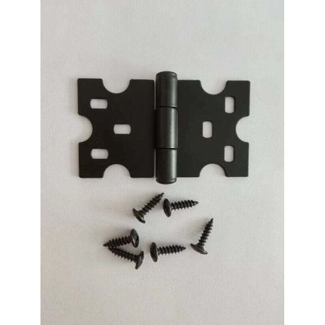 6 Pcs Charnières Noires, Les Charnières D'armoire avec des Vis Conviennent pour Petites Portes/Tiroirs/Fenêtres/Quincaillerie de Meubles de Maison (1/4)