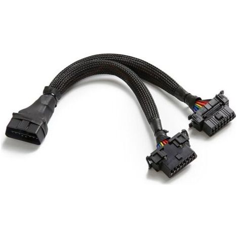 Câble d'extension répartiteur OBD II ODB2 à 16 broches (câble en Y plat de 30 cm/1 pied) (1/4)