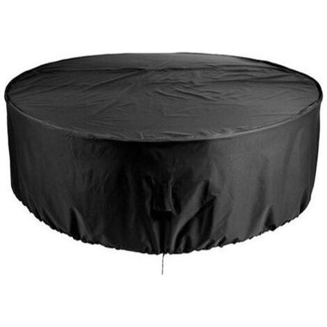 Housse de jardin ronde Housse de protection Table de jardin ronde Housse de table de jardin Étanche et coupe-vent 210D Oxford Table de jardin ronde 12075cm (1/5)