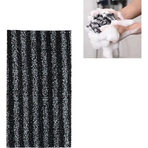 Extra Longue Exfoliant Chiffon de Lavage Exfoliant Brosse à Corps Serviette exfoliante Texture Obsidian and Raisin Dots, Ensemble de (1/5)