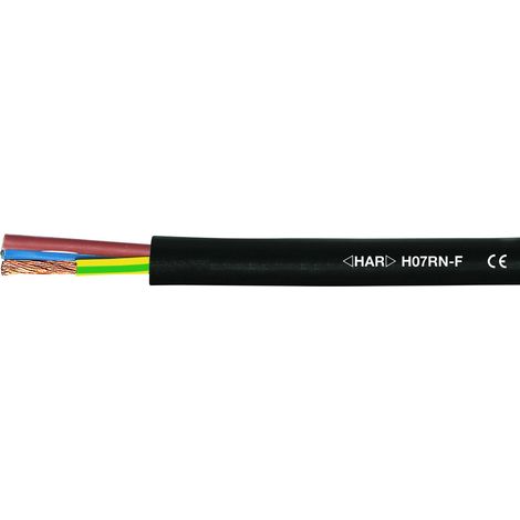 HELU 37028 Gummischlauchleitung H07RN-F 3 G 1.5 mm² Schwarz 100 m