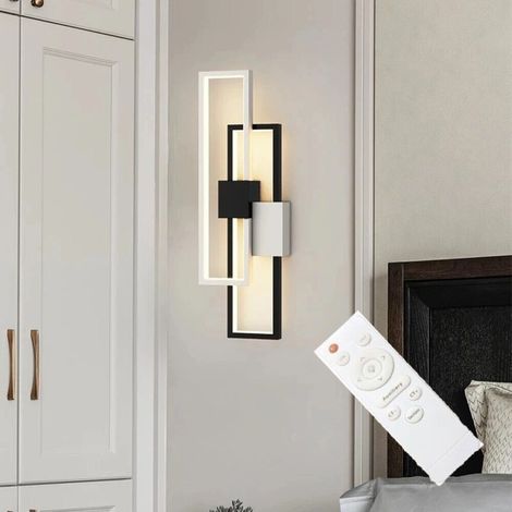Applique Lampada da parete per interni luce muro a LED 23W moderna dimmerabile con telecomando cambia 3 tonalita luce bianca (1/5)
