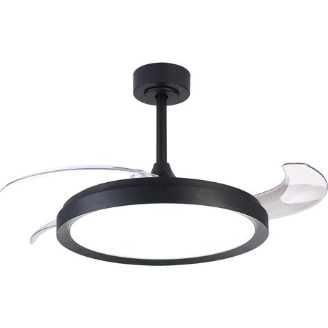 Plafonnier design, Ventilateur plafond LED MISTRAL Noir en Metal, MANTRA (1/5)