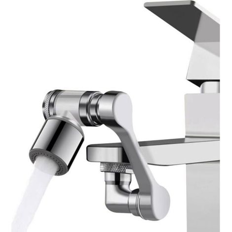Aérateur de robinet, filtre de robinet de douche à main, rotatif multi-angle, 2 modes d'eau réglables avec élément filtrant (1/5)