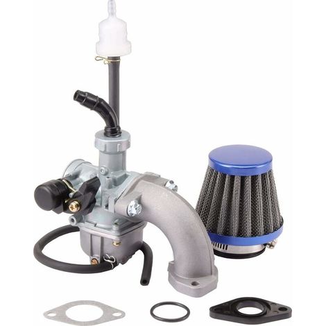 1 Kit carburateur pour moto tout-terrain, collecteur d'admission 22 mm, filtre à air 35 mm, durite essence, joints inclus (1/5)
