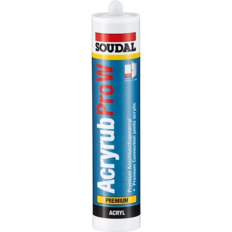 Acrylique Pro-W Premium- Acryl 310ml, noir SOUDAL(Par 15)
