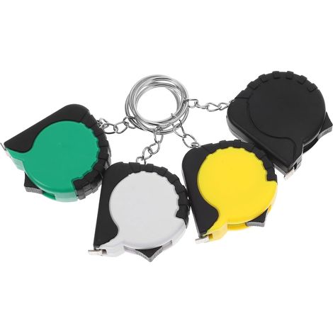 4 mini mètres ruban, acier/ABS, pour bricolage et porte-clés (1/5)