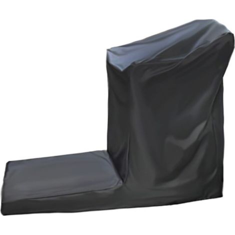 Waterproof treadmill cover, non-folding, with zipper and drawstring - Black, 168 x 76 x 140 cm (1/2)