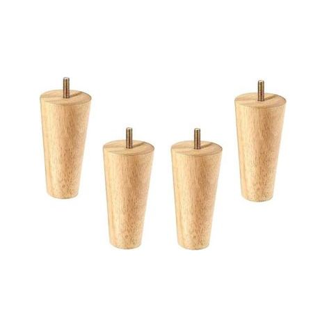 Lot de 4 pieds de meuble en bois, pieds de canapé 12cm, pieds de canapé mid-century pour canapés, lits, fauteuils, armoires (1/5)