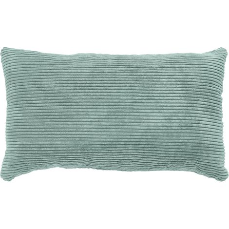Coussin Emy en Velours côtelé - Coussin de canapé avec Rembourrage - Coussin décoratif - 30 x 50 cm - Sauge (1/4)