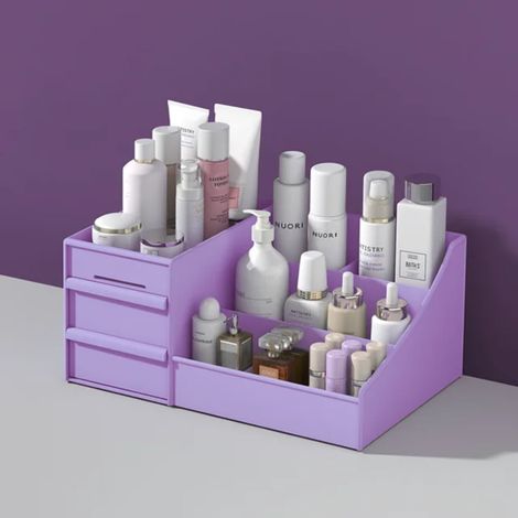 Boîte de Rangement - Maquillage - Acrylique Transparent - 4 Tiroirs - Salle de Bain et Coiffeuse - 4 Pièces (1/5)