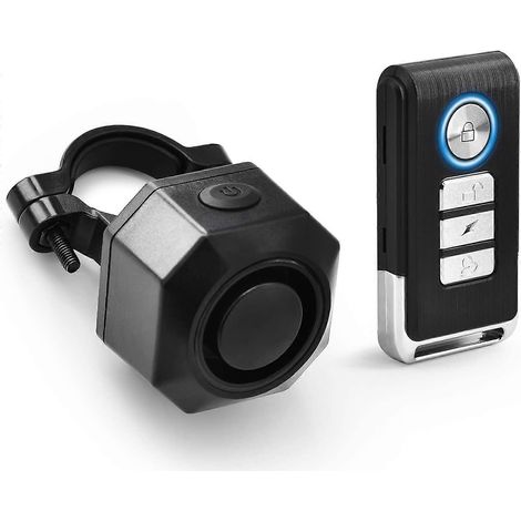 Alarma antirrobo para bicicleta con soporte, recargable por USB C, 110 dB. (1/5)