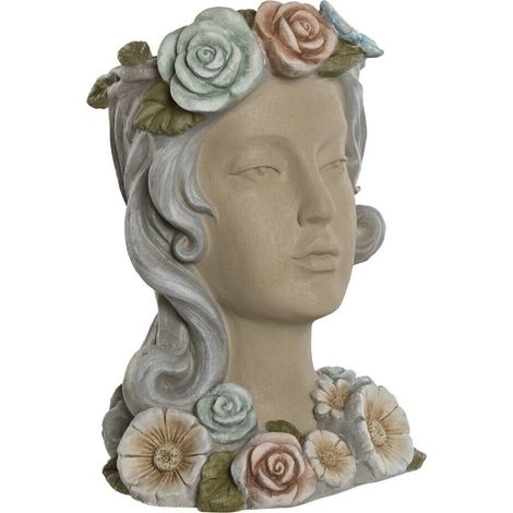 Support planteur en magnesia style shabby chic - Crème multicolore pastel (1/4)