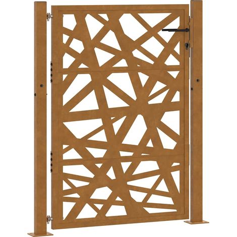 Porte de jardin,Portail de jardin,Portillon acier résistant aux intempéries design lumière CFW42700