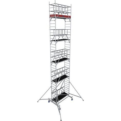 Échafaudage pliant en aluminium MONTO ProTec XS, hauteur de travail env. 10,80 m (1/5)